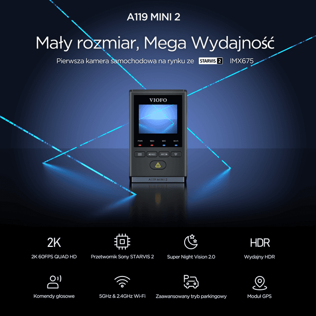 Viofo A119 Mini 2 — widok kamery