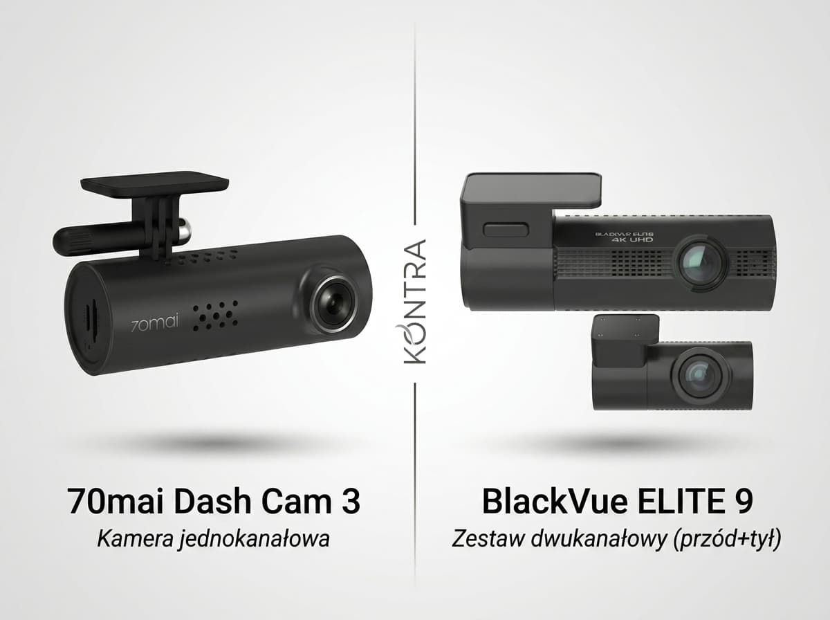 Porównanie kamer samochodowych 70mai 3 i BlackVue ELITE 9